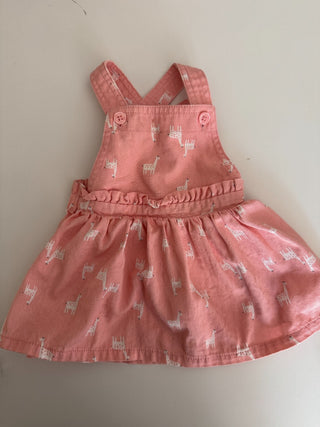 6M - Pink Overall Dress w/Llamas - RSV|83128