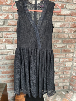 Patricia Field Blk Lace Dress Sz 10 RSV|67847