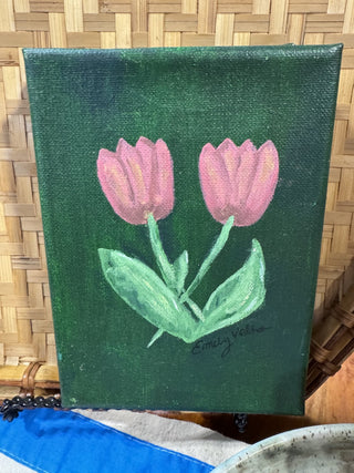 5”x7” Hand Painted Tulips MTB|73950