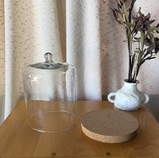 Glass Cloche with Coaster Set (LZD - RSV)|108307