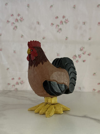 Midwest Wood Carved Primitive Rooster - RSV|107654