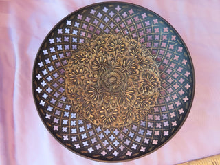 Metal brass bowl w/cutout design MTS|93559