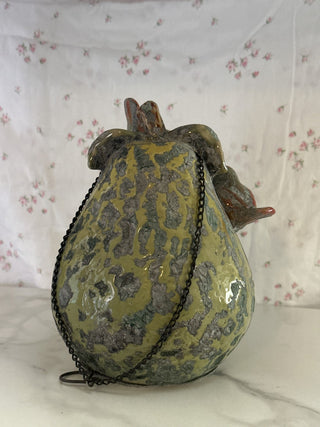 8” Ceramic Pear Hanging Birdhouse - RSV|107709