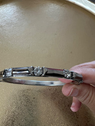 Mesh bangle/rhinestone bracelet (set of 2)|53936