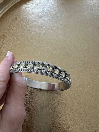 Mesh bangle/rhinestone bracelet (set of 2)|53935