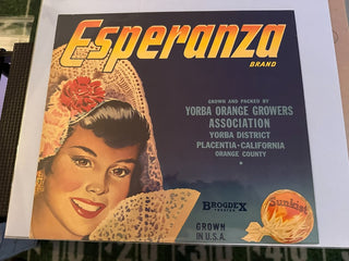 Esperanza Authentic Citrus Farm Crate Label EC020 MTS|100251