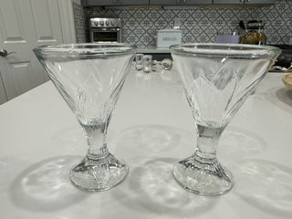 Vintage Ribbed Petals Design Parfait Glasses - set of 2 MTS|91950
