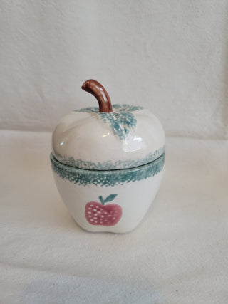 Sponge Ware Apple Shaped Covered Container RCD|115409