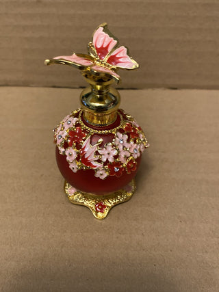 Pink red Butterfly 1 oz Perfume Bottle w/wand RSV|80861