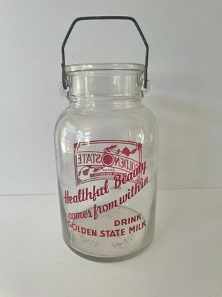 1940, Vintage Golden State Milk Bottle, 1 Gal (RSV)|93373