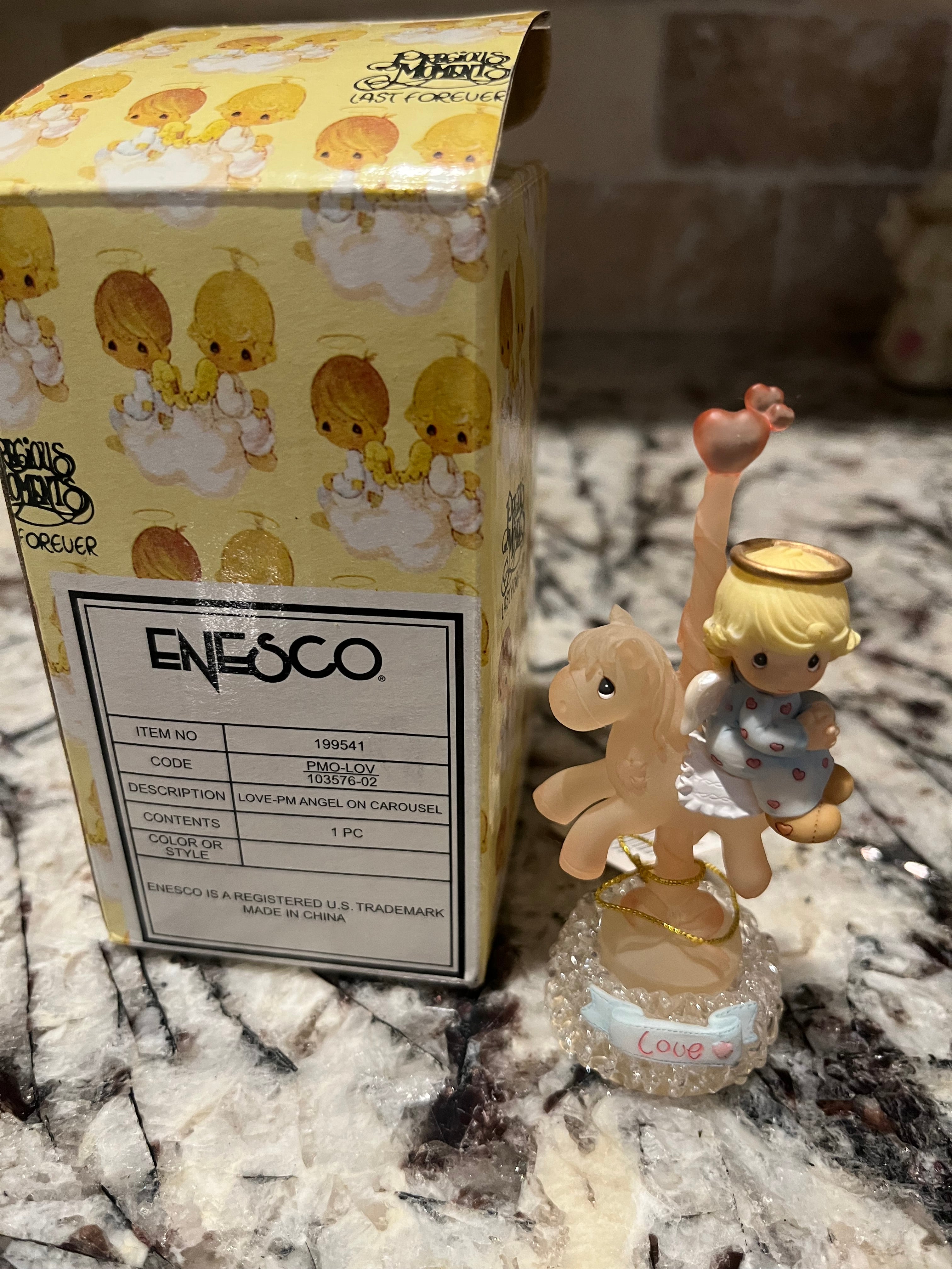 プレシャスモーメント 天使 セット Preciousmoment エンジェル Vintage Precious Moments Love Angel on Carousel – Bliss Marketplace