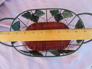 Metal basket with leaves RCD|73494