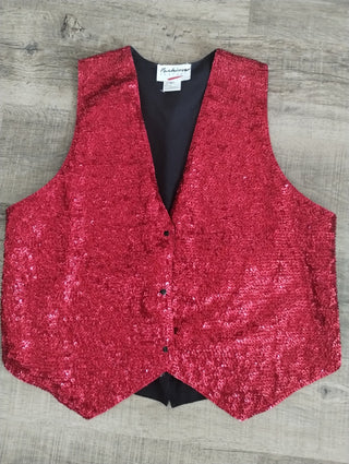 Men's XL Red Sequin Vest|60582