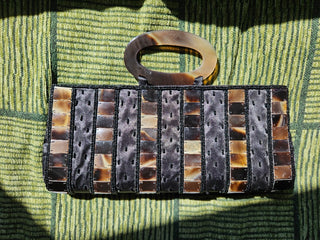 Vtg Y2K Mad Bag Shell & Beaded Clutch MTS|101885