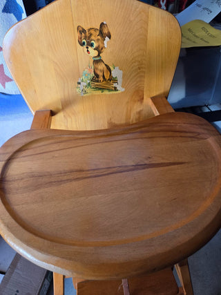 Mid-Century Wooden Thayer High Chair, Adjust. Foot Rest, RCD|98811