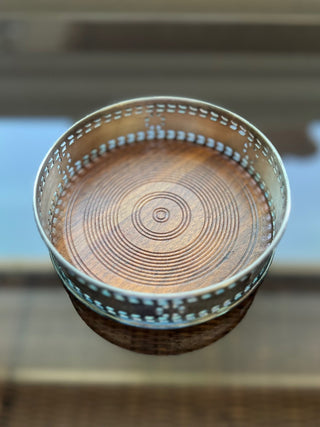 Silver plated wine bottle coaster|70821