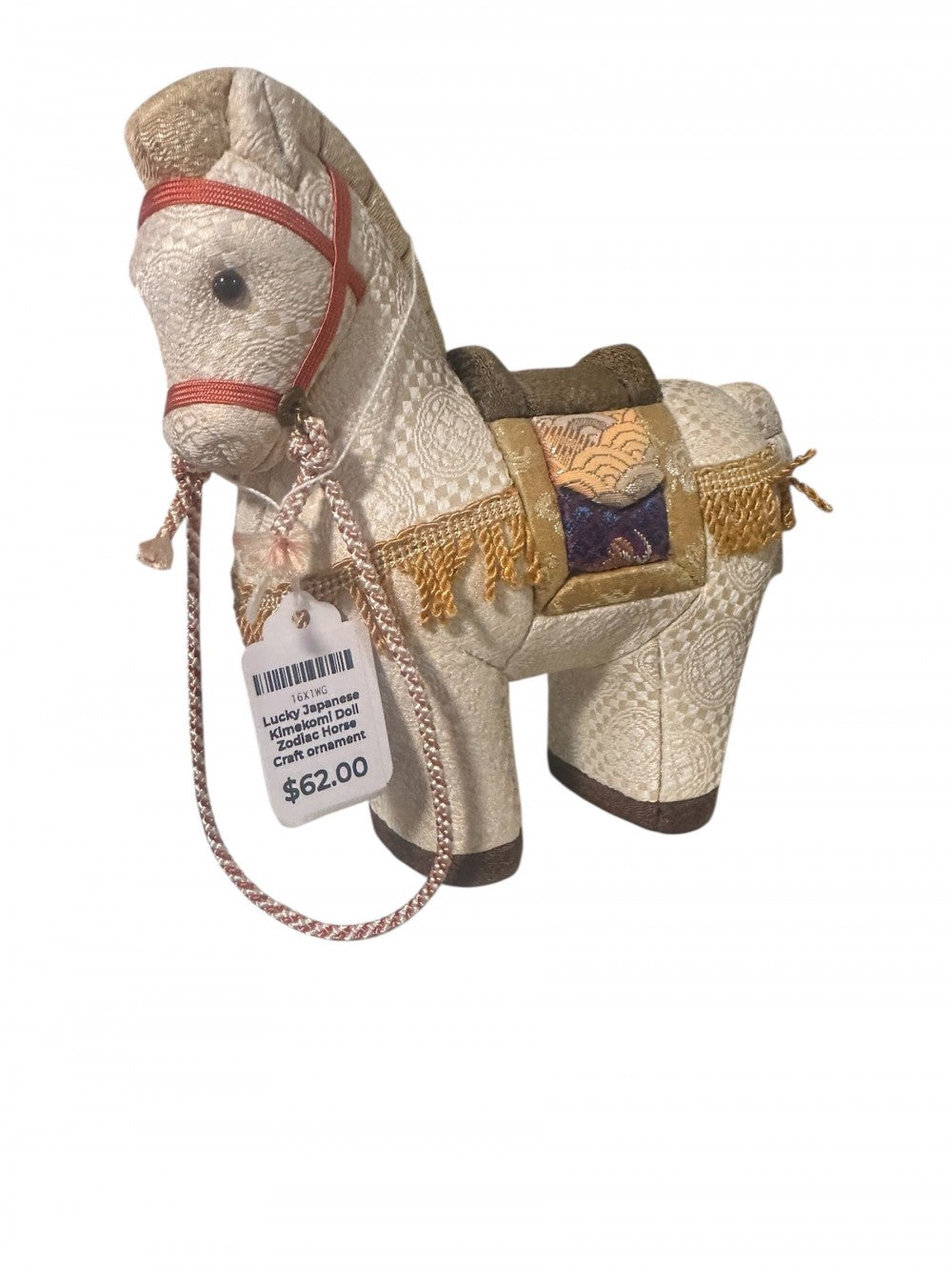 Lucky Japanese Kimekomi Doll Zodiac Horse Craft ornament #62 VV