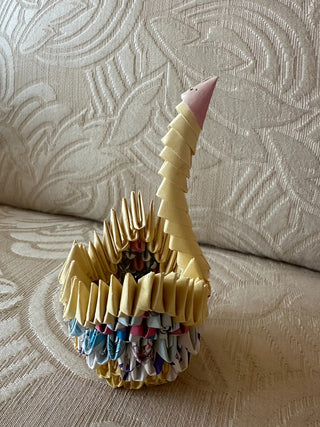 3D Origami (golden venture folding) Swan, multi color 5.5"x2" RCD|84474