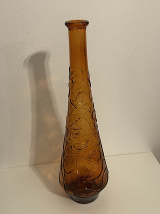 Vintage Empoli Amber Glass Genie Bottle Decanter  MTS|56262
