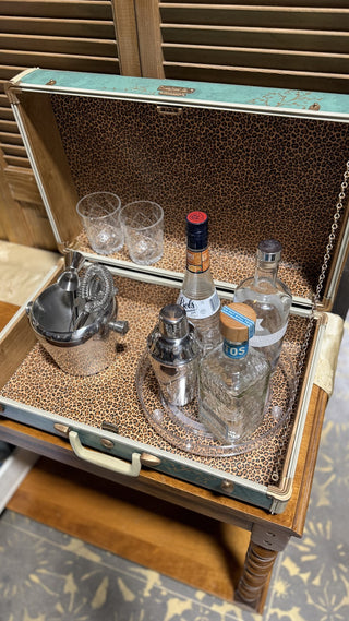 Green Samsonite Up-Cycled Cocktail Bar RCD|122876