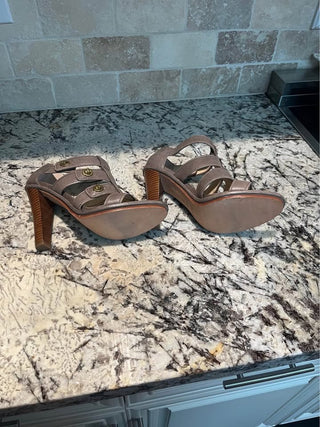 Women’s Coach “Tamarah” Gladiator, Stacked 4” Heels in Size 9 B - RCD|116434