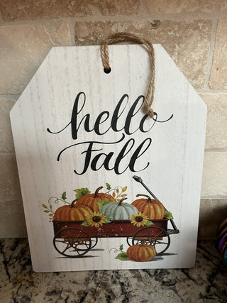 Hello Fall Hanging Plaque RCD|117302