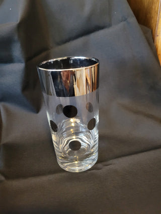 1960's Dorothy Thorpe Silver Dot Bar Glasses Set of 4 RCD|60921