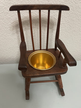 Wooden Rocking Chair Planter #49 MTS|62141