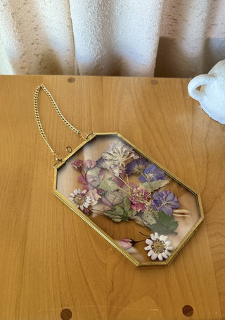 Pressed Flower Brass Frame (LZD - RSV)|108581