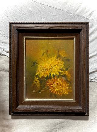 Oil on Canvas Flowers Framed (LZD - RSV)|111450