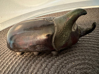 Raku Rattle Beetle Hand Crafted Clay MTS|63844