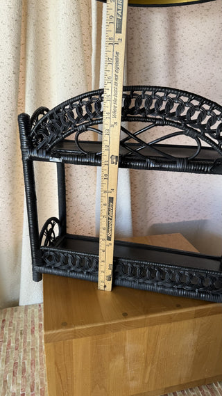 Black Rattan Hangable Shelf (LZD - RSV)|108550