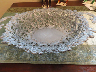 Metal open weave basket/bowl MTS|73876