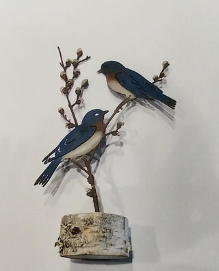 Blue Birds, Standing art, 9 x 3 x 12.5, RSV|57064