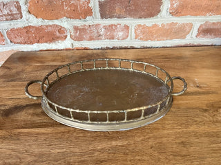 VTG Brass Hollywood Regency Tray F&M|91145