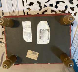 Red Footstool w/Gold Stars RSV|83353