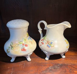 2pc Signed Hand Painted Berry Cream & Sugar NM MTS|65648