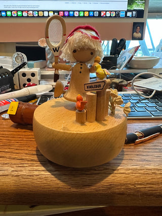 Vintage Schmid Music box - Plays It's a small world," made in Japan, 5"|61812