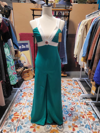 70s Vintage Green Jumpsuit (XS/S)|83702