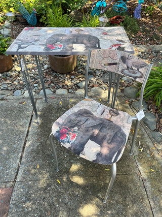 Custom Elephant Table/Desk w/Chair (set of 2) RSV|110115