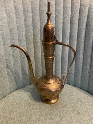 12" Etched Brass Ewer - MTS|103227