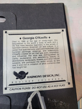 8" Sq Georgia O'Keeffe "Grey Line" Wall Tile|54059