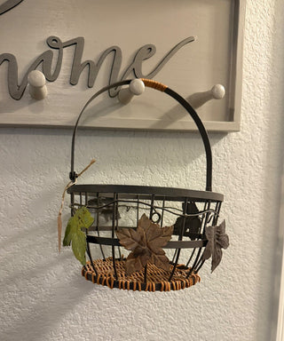 8” Metal Fall Basket w/Handle RSV|111115