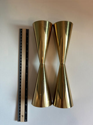 Mid century modern brass candlesticks RSV|54215