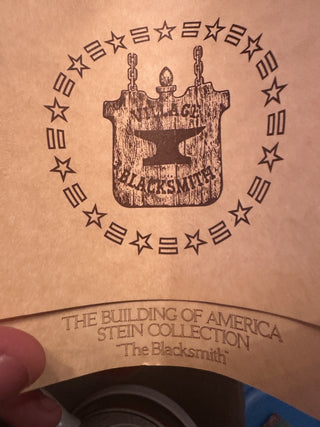 Vintage 1985 Avon The Building of American Stein Collection 9" The blacksmith #47 VV MTS|105625
