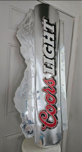 Coors Light Frost Brewed Beer Sighn 51.5 L X 20.5 H Man Cave Metal Rare #47 VV MTS|107861