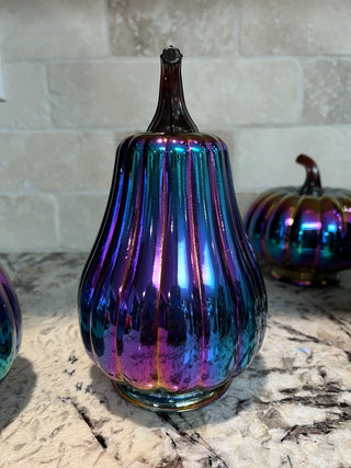 Iridescent Glass Pumpkin Decor RCD|117296