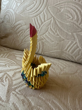 3D Origami (golden venture folding) Swan, multi color 5.5"x2" RCD|84472