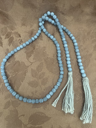 72” Long Grey Wood Bead Mantle Garland RSV|109944
