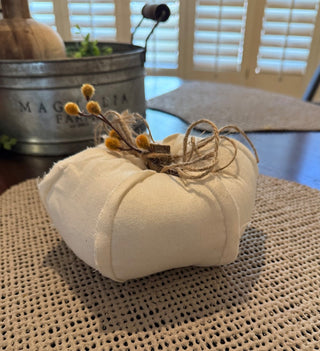 6” Fabric Pumpkin RSV|111805